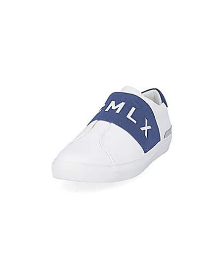 360 degree animation of product MCMCLX white elasticated trainers frame-23