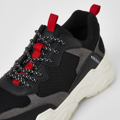 river island black chunky trainers