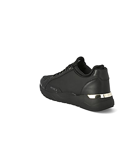360 degree animation of product MCMLX black sock ankle runner trainers frame-6