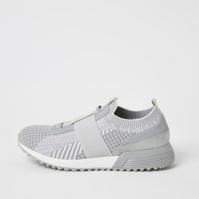 river island grey trainers