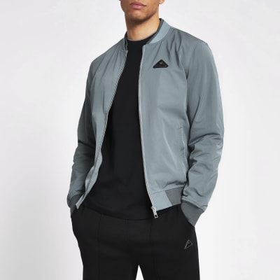 river island green bomber jacket