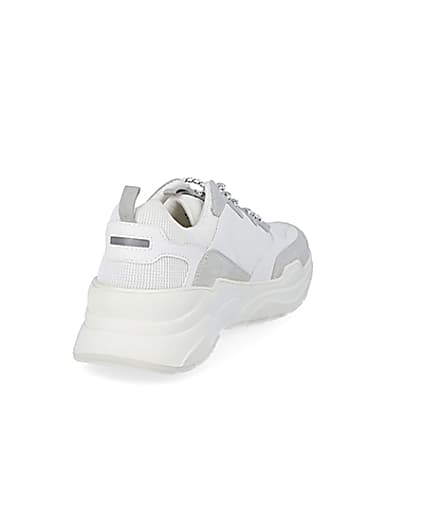 360 degree animation of product MCMLX white lace-up chunky trainers frame-11