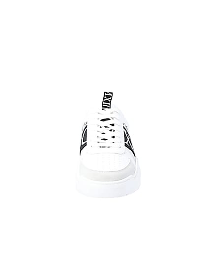 360 degree animation of product MCMLX white tape lace-up trainers frame-21