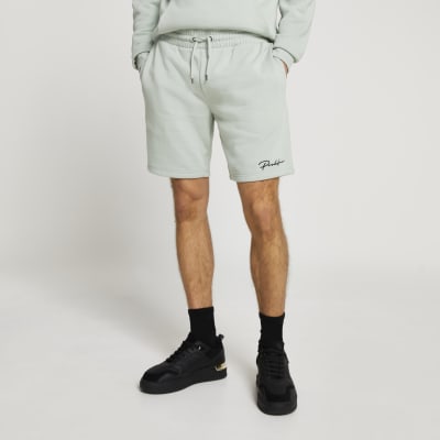 Mens Prolific light green slim fit shorts River Island