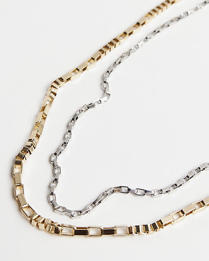 Metal 2 Row chain Necklace