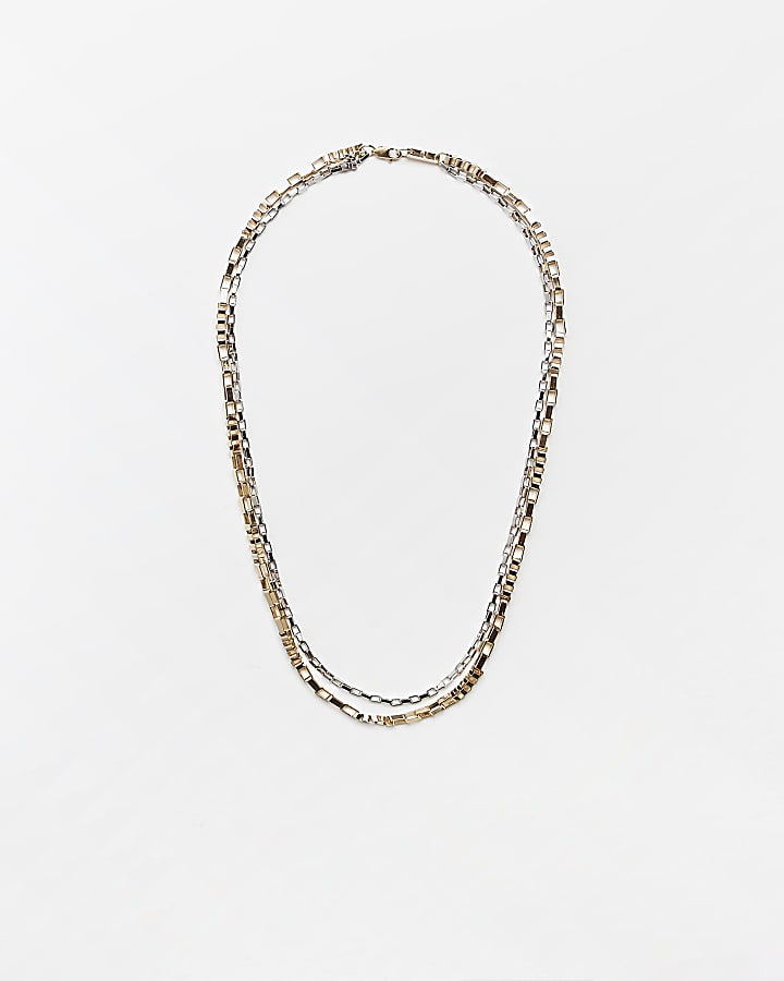 Metal 2 Row chain Necklace