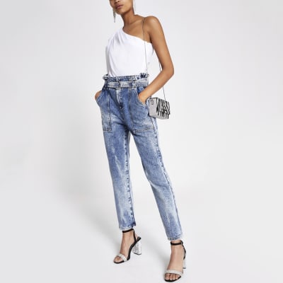 river island paperbag jeans