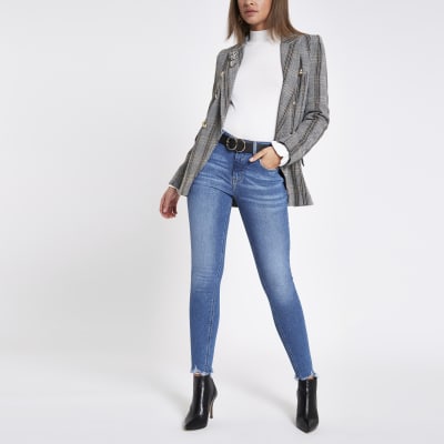 Mid blue denim Amelie super skinny jeans