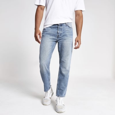 loose fit cropped jeans