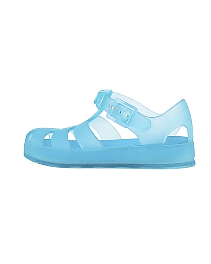 360 degree animation of product Mini blue caged jelly shoes frame-4