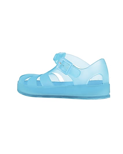 360 degree animation of product Mini blue caged jelly shoes frame-5