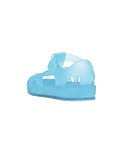 360 degree animation of product Mini blue caged jelly shoes frame-7