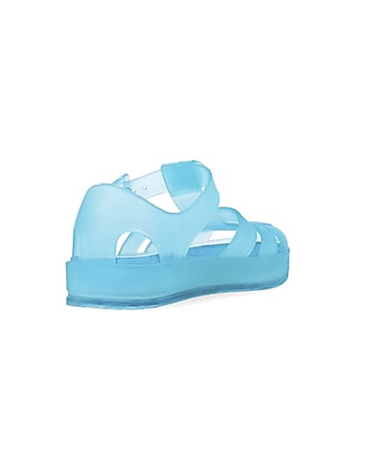 360 degree animation of product Mini blue caged jelly shoes frame-11