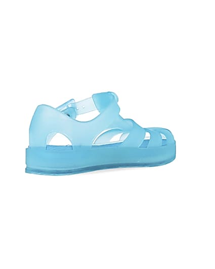 360 degree animation of product Mini blue caged jelly shoes frame-12
