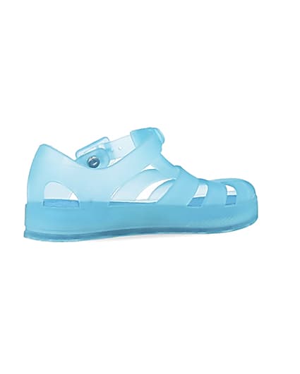 360 degree animation of product Mini blue caged jelly shoes frame-13