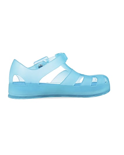 360 degree animation of product Mini blue caged jelly shoes frame-14