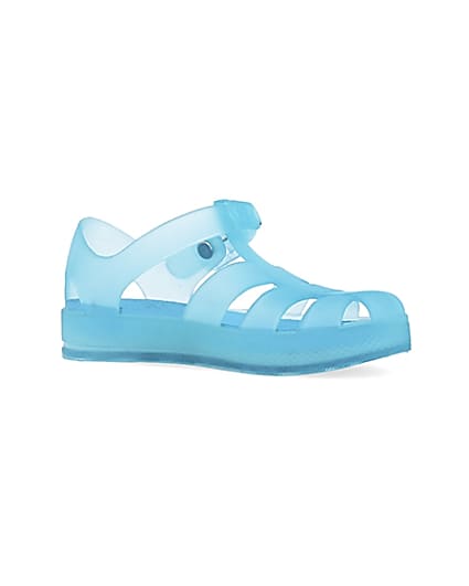 360 degree animation of product Mini blue caged jelly shoes frame-17