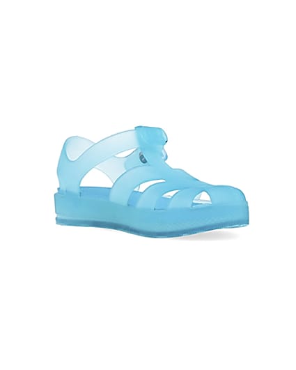 360 degree animation of product Mini blue caged jelly shoes frame-18