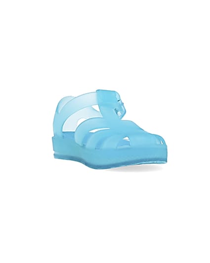 360 degree animation of product Mini blue caged jelly shoes frame-19