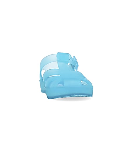 360 degree animation of product Mini blue caged jelly shoes frame-20