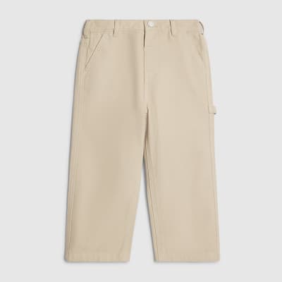Mini Boys Beige Carpenter Twill Trousers