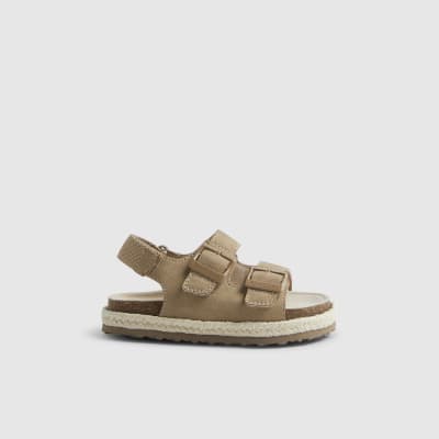 Mini Boys Beige Footbed Sandals