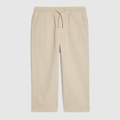 Mini Boys Beige Pull On Trousers