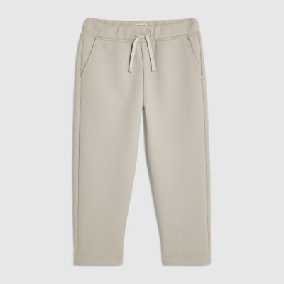 Mini Boys Beige Smart Joggers