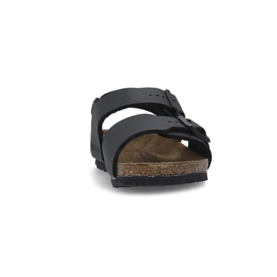 360 degree animation of product Mini boys black Birkenstock sandals frame-20