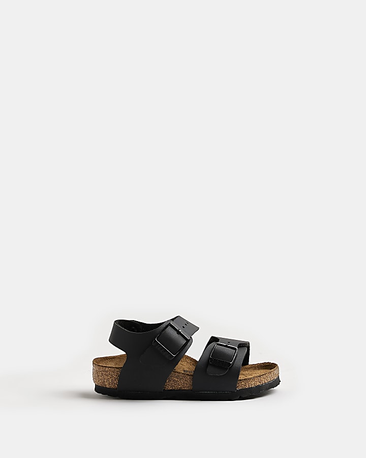 Mini boys black Birkenstock sandals