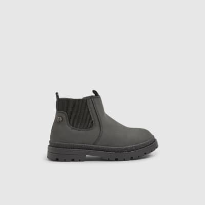 Mini Boys Black Borg Lined Chelsea Boots