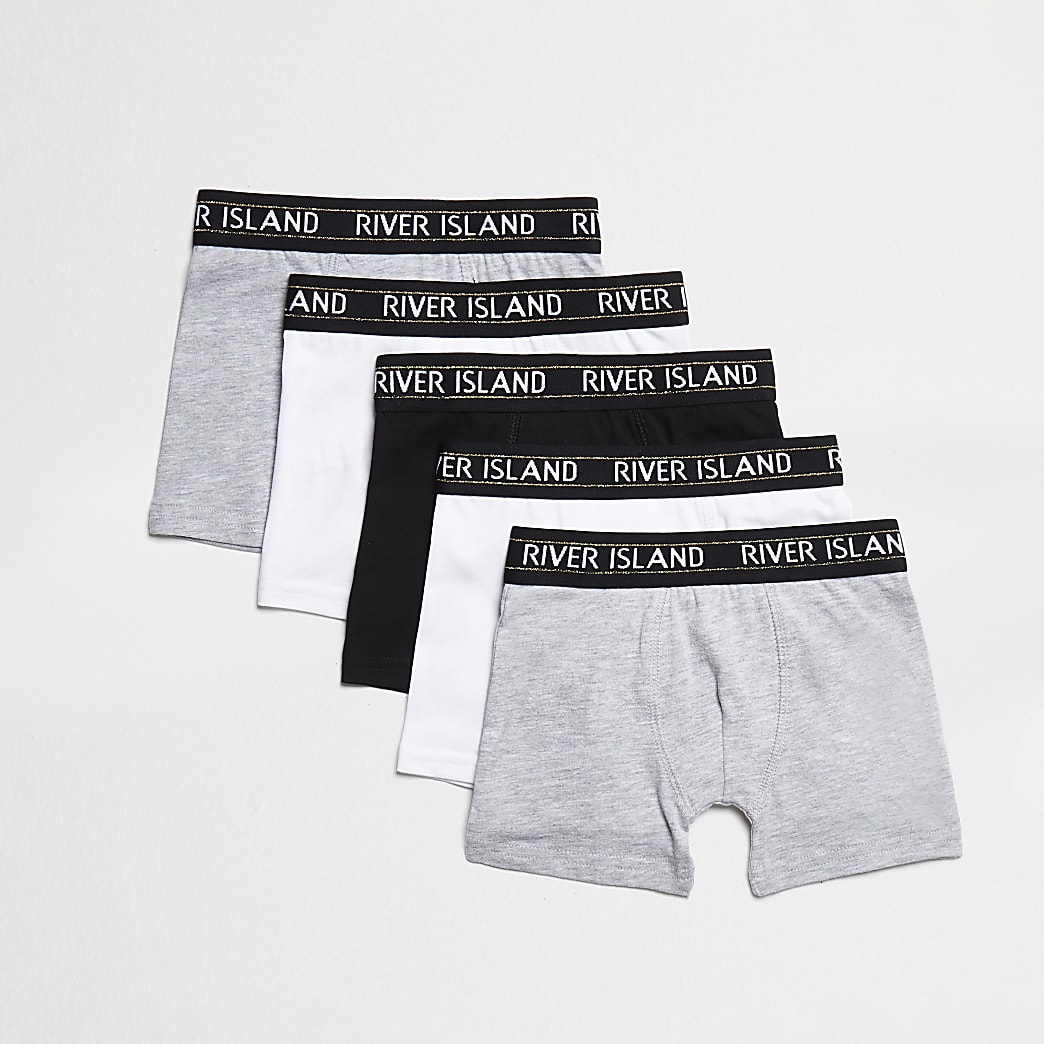 Mini boys black boxers 5 pack | River Island