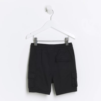 Boys black cargo shorts store