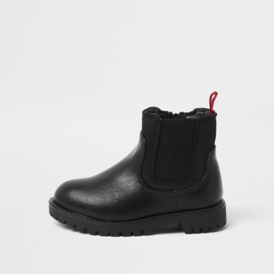 boys black chelsea boots