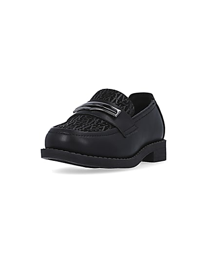 River Island Boys Shoes Flat Shoes Loafers Mini boys double snaffle loafers 