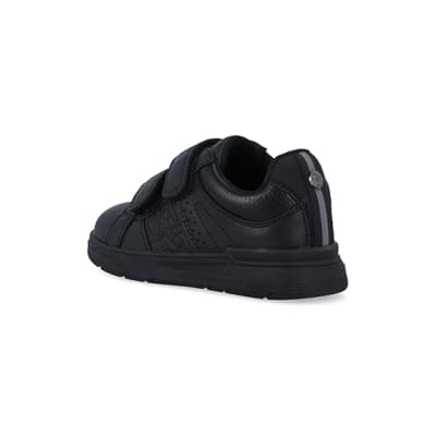 Boys leather cheap velcro trainers