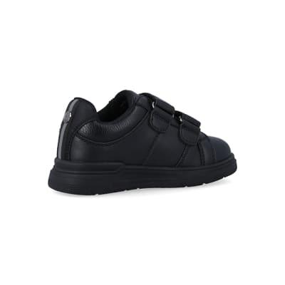 Boys leather cheap velcro trainers