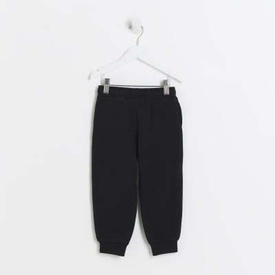 Mini boys black essentials joggers