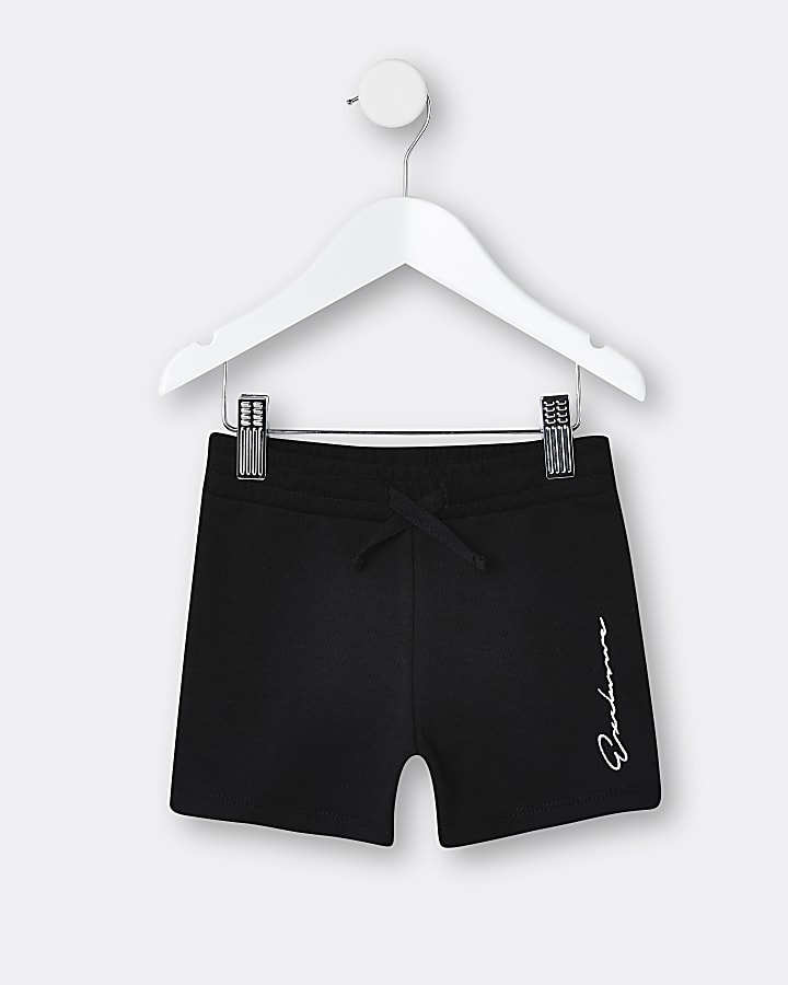 Mini boys black 'Exclusive' shorts