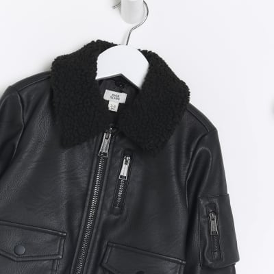 River island store kids leather jacket