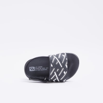 Mini Boys black Geometric sliders