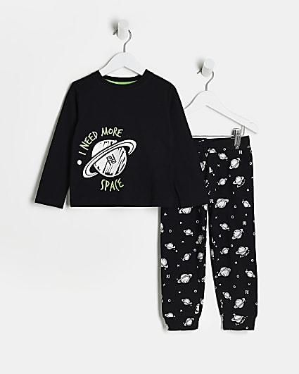 Mini Boys Black Glow In The Dark Pyjamas