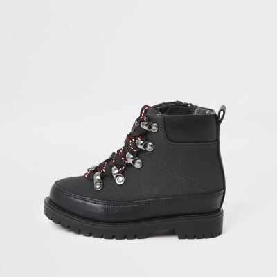 boys black walking boots