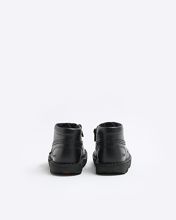 Mini boys black Kickers lace up shoes