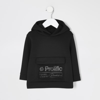 black mesh hoodie