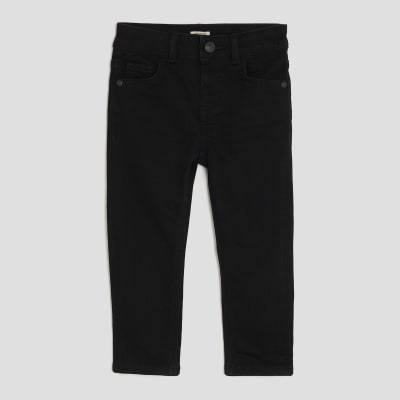 Mini Boys Black Relaxed Skinny Jeans