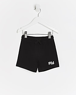 Mini boys black RR jersey shorts