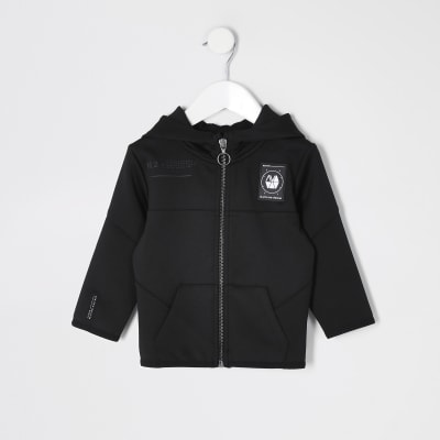 boys black zip up hoodie