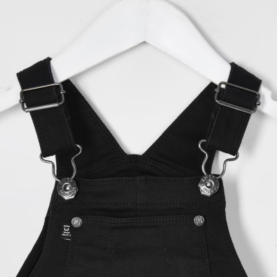 boys black dungarees