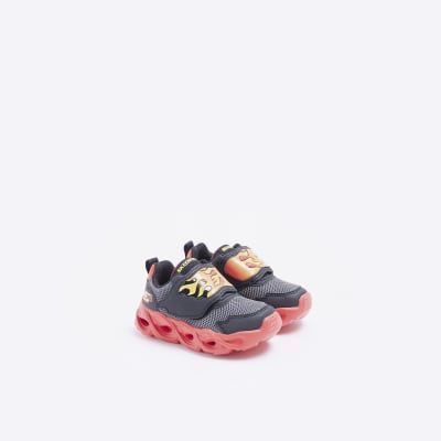 Mini Boys Black Skechers Flame Trainers